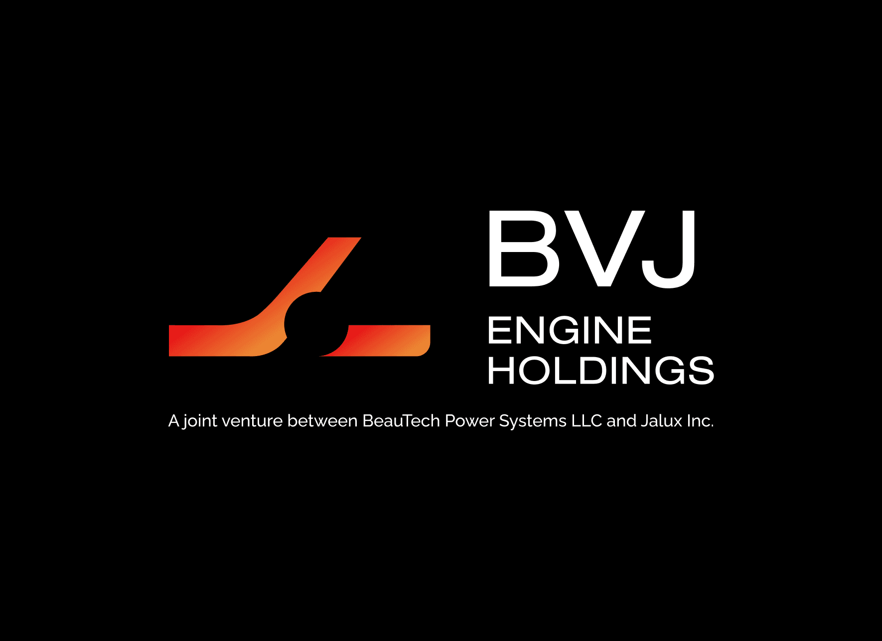 BVJ Engine Holdings logo in orange and white