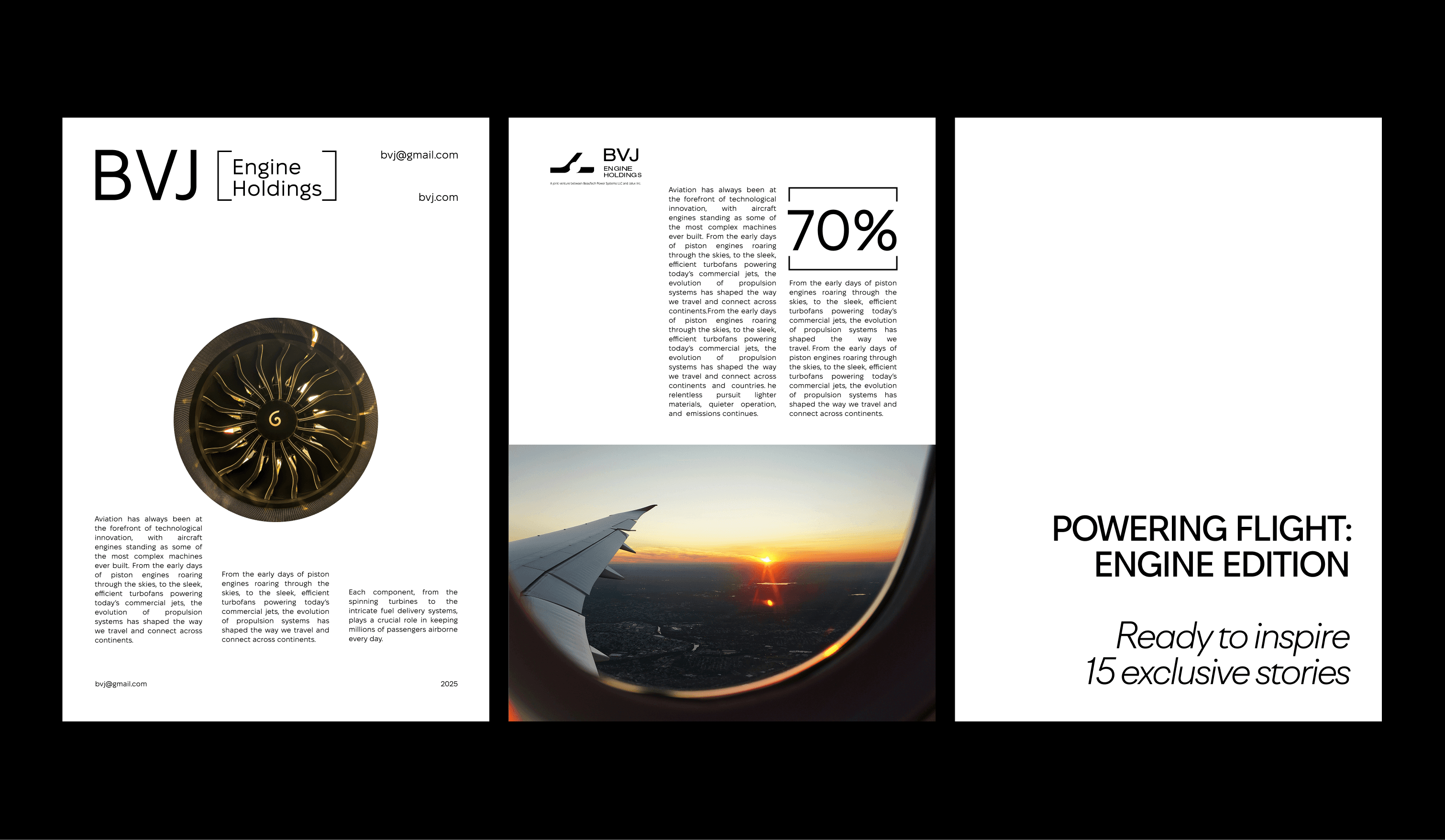 BVJ aviation magazine editorial spread