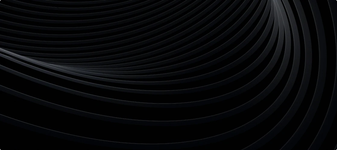 Abstract black turbine-inspired BeauTech brand visual