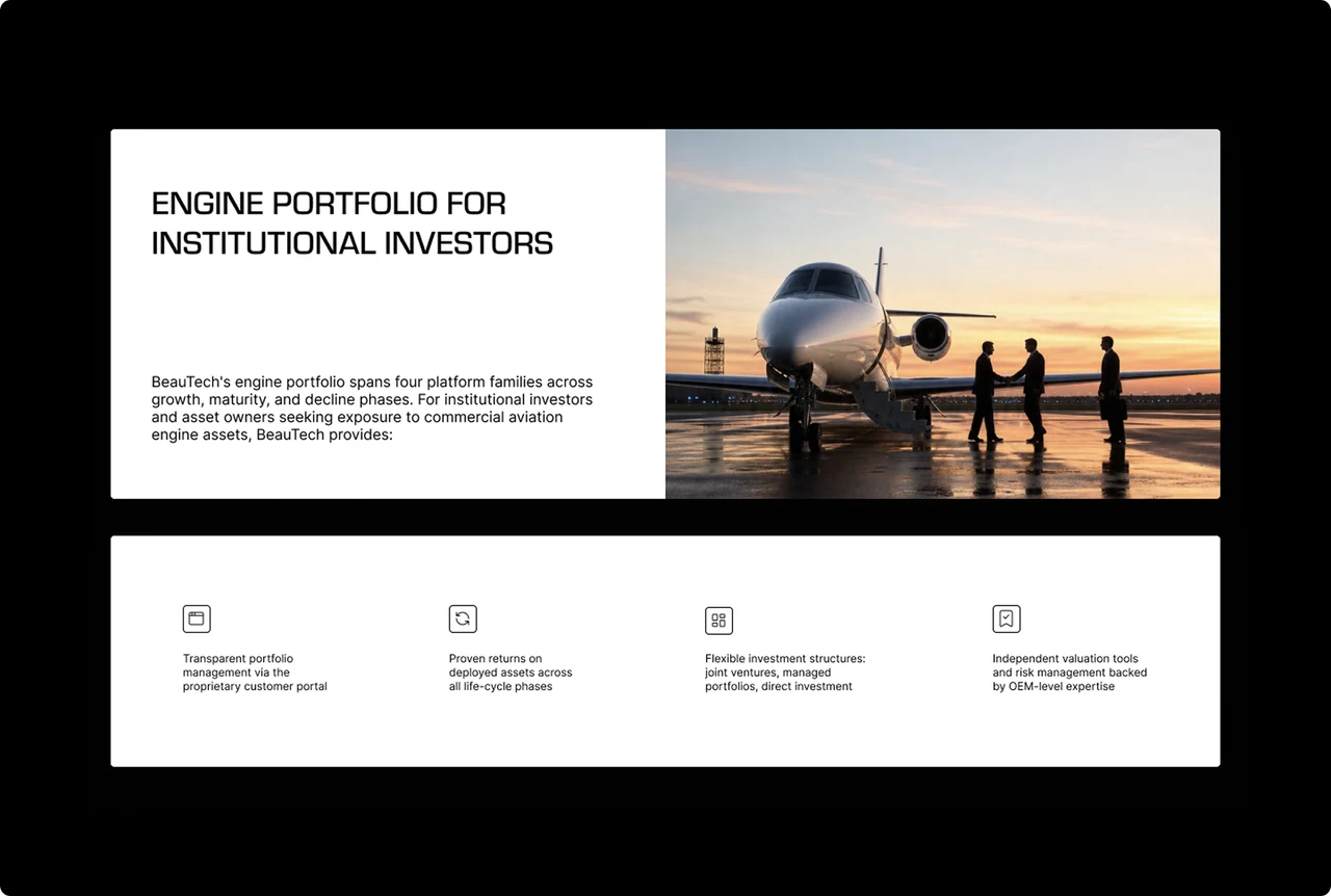 BeauTech institutional-investor website page